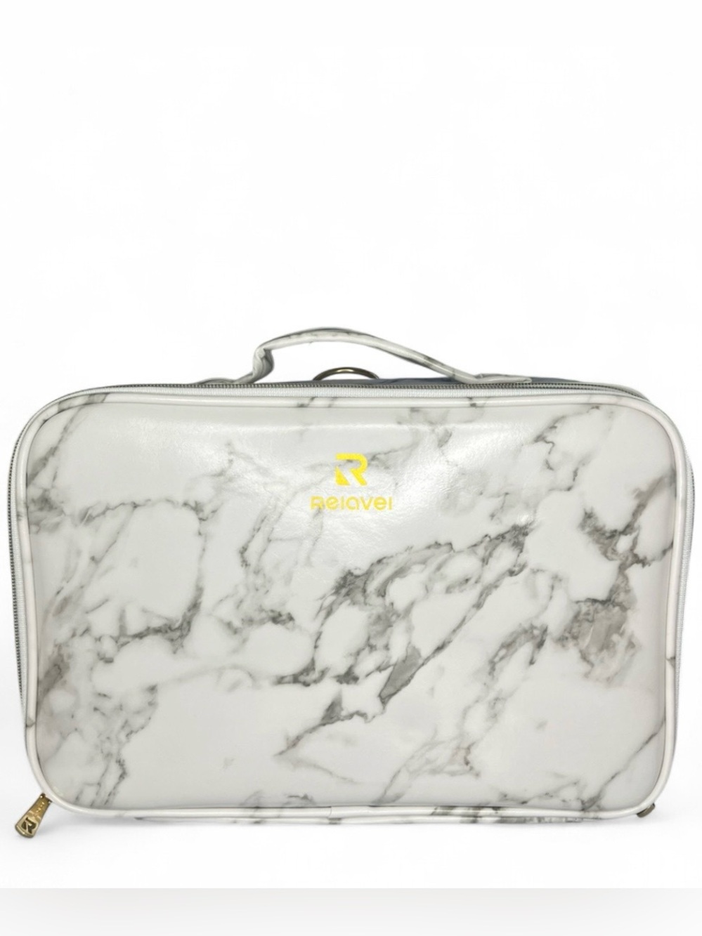Relavel MakeUp Bag / CalPak Style White and Gray Marble Case - MUA Carry On